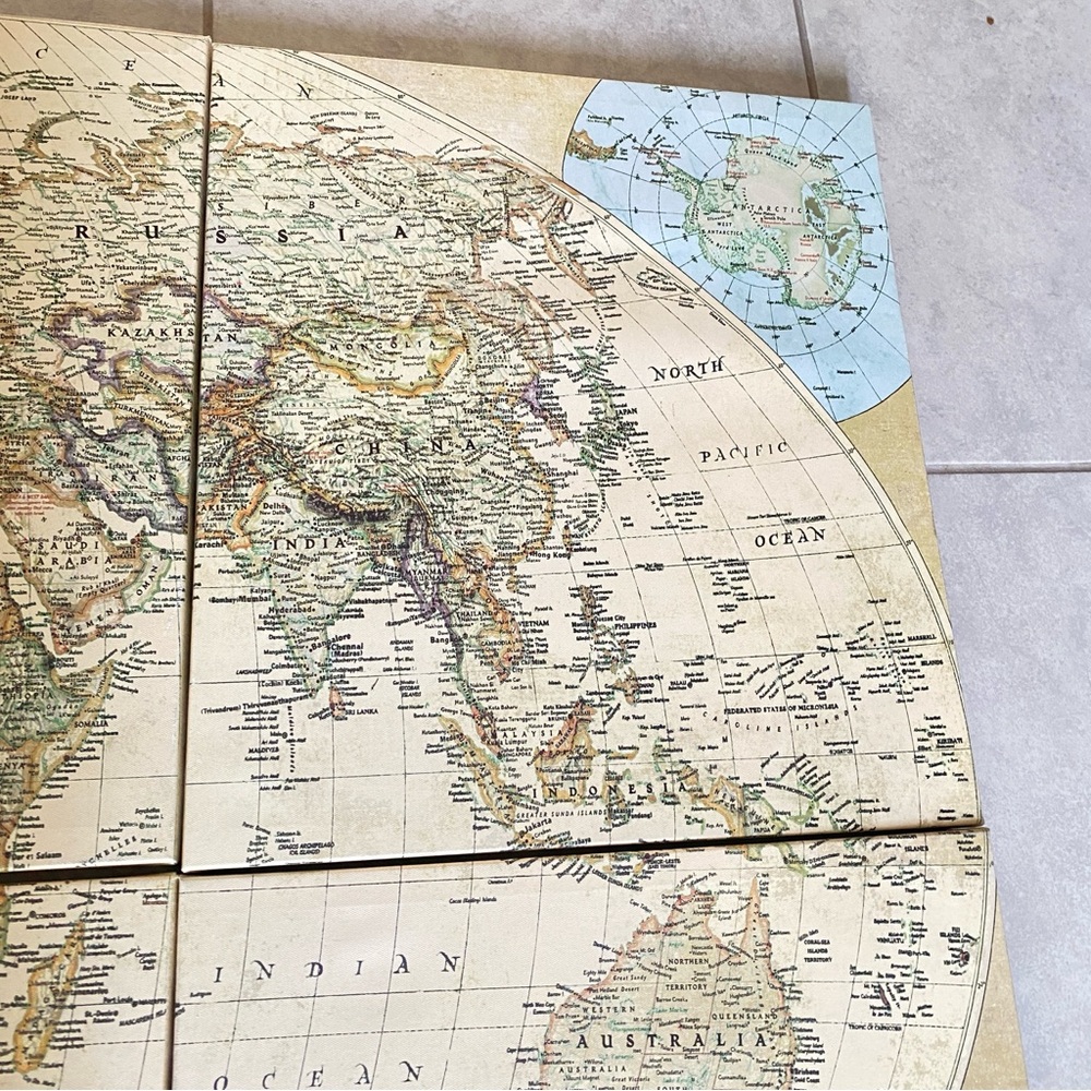 List Elizabeth Medley | Wall Decor | 6 Piece World Map By Elizabeth Medley - Picture 9 of 13